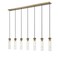 Z-Lite Beau Linear Chandelier, 7-Light, 4.75 In.W x 54 In.L x 12.75 In.H, Rubbed Brass/Clear 740P-7L-RB - alternate 3